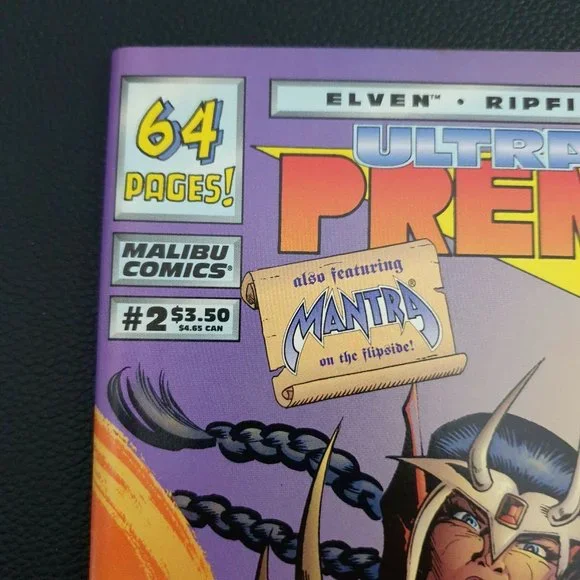 Malibu Comics Double Issue Ultraverse Premiere 2 and Mantra 10 Elven Barr Book - Picture 4 of 11